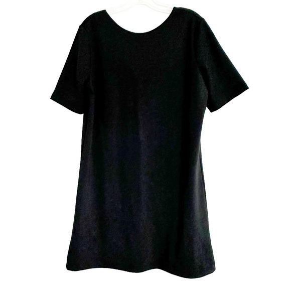 GAP Simplistic Black Shift Dress Short Sleeves Round Neck Size Large - Picture 1 of 7